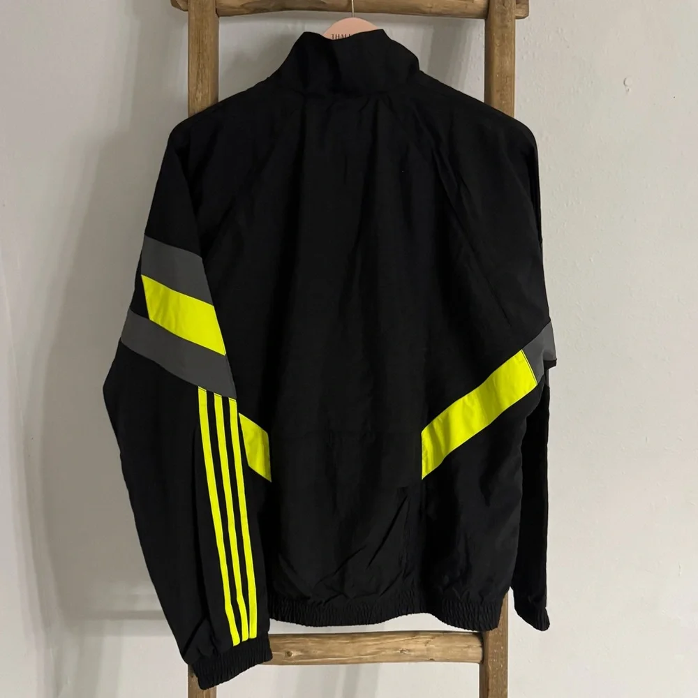 Men Adidas Originals Black Columbus Crew Soccer Full-Zip Track Jacket size Small